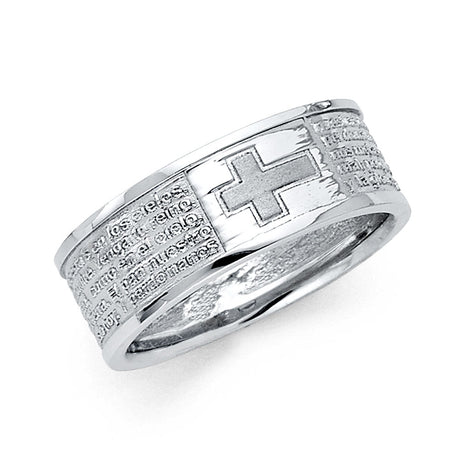 14K White Gold Lord’s Prayer Ring