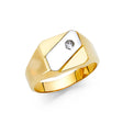 14K Two-Tone Gold Signet Men's Ring