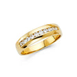 14K Yellow Gold Channel-Set Men's Band Ring