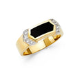 14K Two-Tone Gold Black Onyx Ring