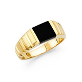 14K Yellow Gold Black Onyx Ring