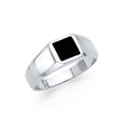 14K White Gold Black Onyx Ring