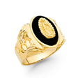 14K Yellow Gold Onyx Guadalupe Men's Ring