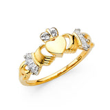 14K Yellow Gold Claddagh Ring