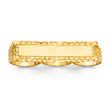 14K Yellow Gold 3-Finger Nugget ID Men's Ring on White Background