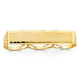 14K Yellow Gold Three-Finger Men's Ring on White Background