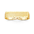 14K Yellow Gold Two-Finger Men’s Ring on White Background