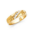 14K Yellow Gold Nugget Men's Band Ring