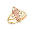 14K Tricolor Gold St. Jude Ring