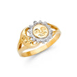 14K Two-Tone Gold Sun Ring