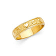 14K Yellow Gold Hearts Eternity Band Ring