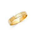 14K Yellow Gold Diamond-Cut Band Ring