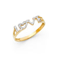 14K Two-Tone Gold Love Heart Ring