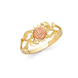 14K Two-Tone Gold Sunflower Ring