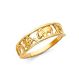 14K Yellow Gold Lucky Elephant Ring