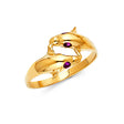14K Yellow Gold Dolphin Ring