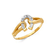 14K Two-Tone Gold Double Horseshoe Men’s Ring