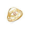 14K Two-Tone Gold AMOR Hummingbird Ring