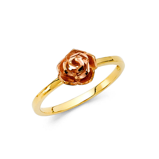 14K Yellow Gold Rose Ring