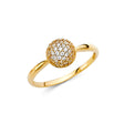 14K Yellow Gold Pavé Dome Ring