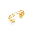 14K Yellow Gold XOXO Toe Ring on White Background