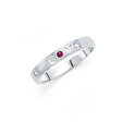14K White Gold LOVE Satin-Finish Band Ring