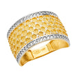 14K Two-Tone Gold Pavé Dome Ring