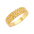 14K Yellow Gold Ornate Nugget Lattice Men's Wedding Band