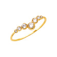 14K Yellow Gold Curved V-Shape Band Ring