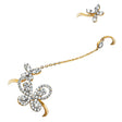 14K Two-Tone Gold Butterfly Two-Finger Chain Ring