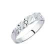 14K White Gold Diagonal Twist Men's Wedding Band