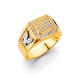 14K Two-Tone Gold Pave Men's Ring
