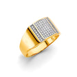 14K Two-Tone Gold Pave Men's Ring