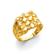 14K Yellow Gold Nugget Men’s Ring