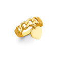 14K Yellow Gold Heart Charm Ring