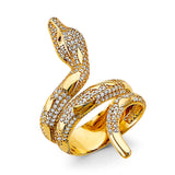 14K Yellow Gold Snake Wrap Ring