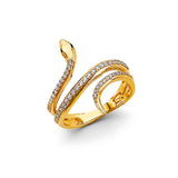 14K Yellow Gold Snake Wrap Ring