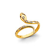 14K Yellow Gold Polished Snake Ring