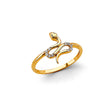 14K Yellow Gold Petite Snake Ring