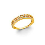14K Yellow Gold Heart Band Ring