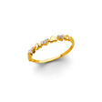 14K Yellow Gold Multi-Heart Stackable Band