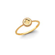 14K Yellow Gold Heart Medallion Ring