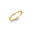 14K Yellow Gold Stackable Twist Ring on White Background