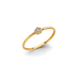 14K Yellow Gold Flower Cluster Ring