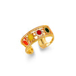 14K Yellow Gold Colored Flower Toe Ring