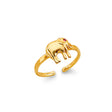 14K Yellow Gold Elephant Ring
