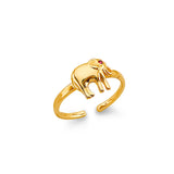 14K Yellow Gold Elephant Ring
