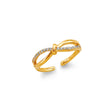 14K Yellow Gold Infinity Toe Ring