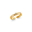 14K Yellow Gold Bezel Accent Toe Ring