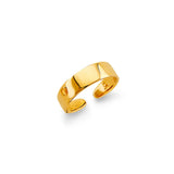 14K Yellow Gold Plain Polished Toe Ring